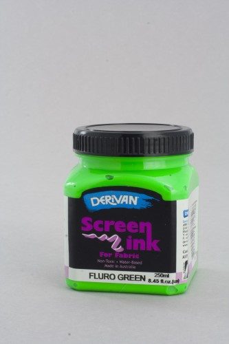 Ink - Derivan Screen Ink 250ml Flourescent Gre Carousel 1