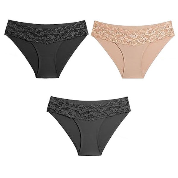 Women Sexy Lace High Cut Hipster Underwear - 3 Pack Carousel 2