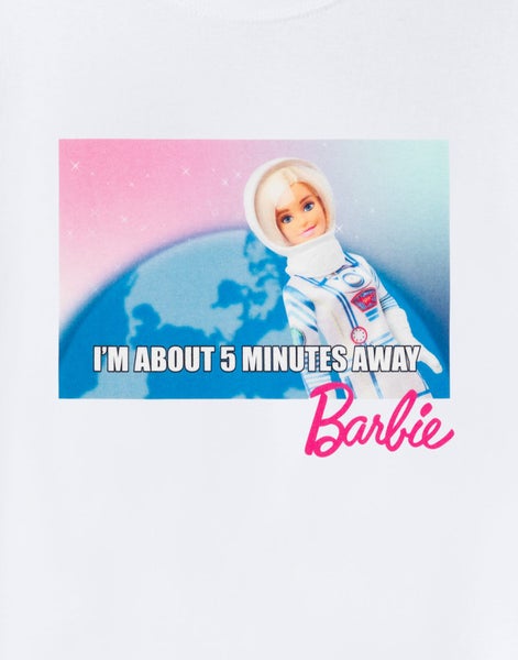 Barbie White Short Sleeved T-Shirt (Womens) Carousel 2