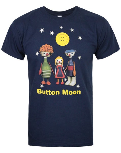 Button Moon Blue Short Sleeved T-Shirt (Mens) Carousel 1