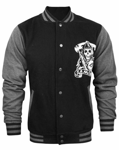Sons of Anarchy Black Varsity Jacket (Mens) Carousel 1