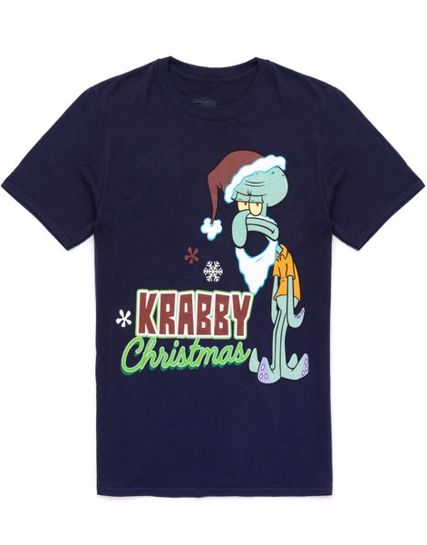 SpongeBob SquarePants Blue Short Sleeved T-Shirt (Mens) Carousel 1
