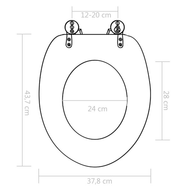 Wc Toilet Seats 2 Pcs With Soft Close Lids Mdf Dolphins Design Xilkkn Carousel 2