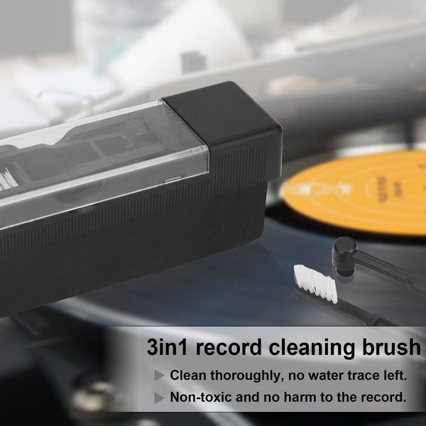 Vinyl Record Cleaning Brush Kit Premium LP Cleaner Set Anti-static Soft Vel Carousel 2
