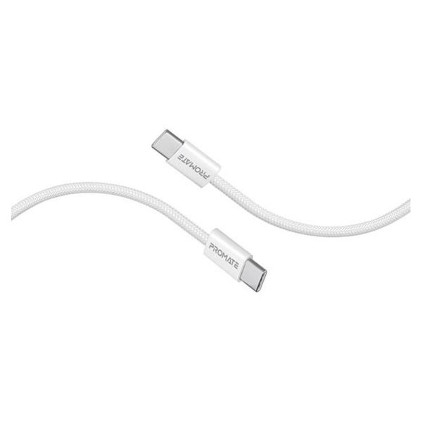 Promate EcoLine 1.2M USB-C to USB-C Cable - White Carousel 1
