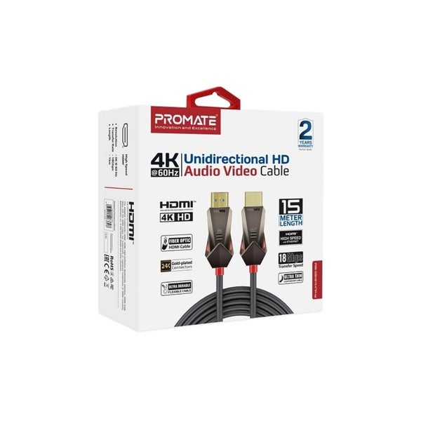 Promate 15m HDMI Cable - Black (PROLINK4K60-15M) Carousel 2