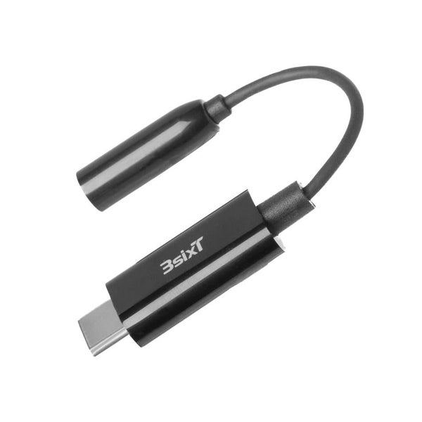3sixT Hi Res Audio Connector USB-C to 3.5mm Cable - Black Carousel 2