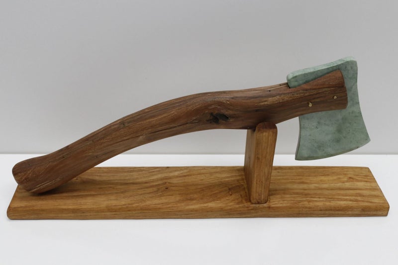 New Zealand Wood and Inanga Greenstone Axe HBS02 Carousel 2