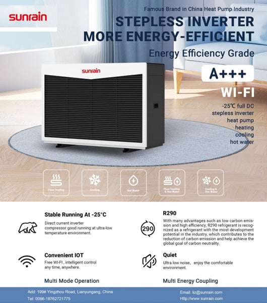 R290 Full Inverter Air to Water Hydronic Heat Pump Carousel 2