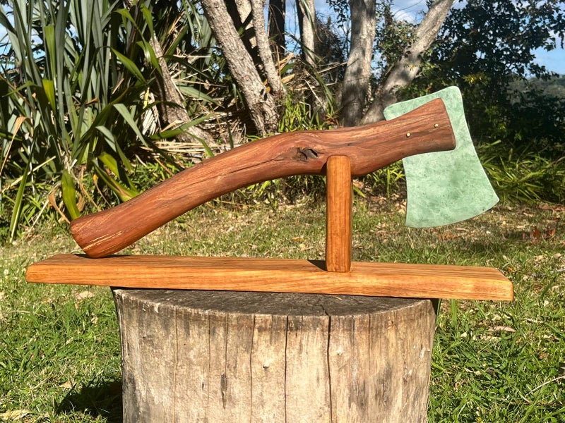 New Zealand Wood and Inanga Greenstone Axe HBS02 Carousel 1