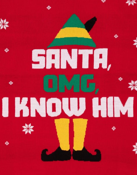 Elf Red Christmas Jumper (Mens) Carousel 2