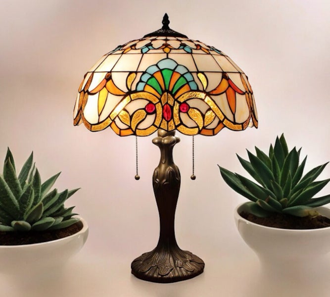 New Tiffany Table Lamp (Large 40cm Shade) Carousel 1