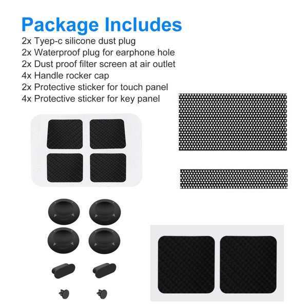 Dust Plug Protection Sticker Kit Fit for Steam Deck, Protective Sticker for Carousel 8