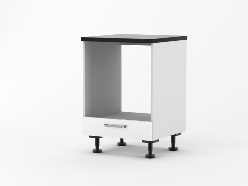 Oven Base Cabinet 600mm Melamine white door front Carousel 1