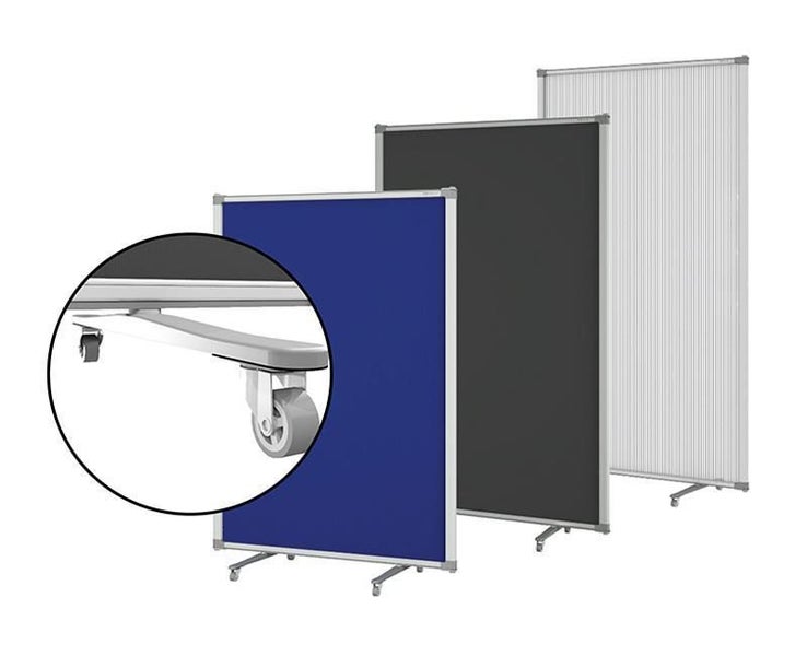 Charcoal Free Standing Partitions 900mm Wide x 1800mm High Carousel 1