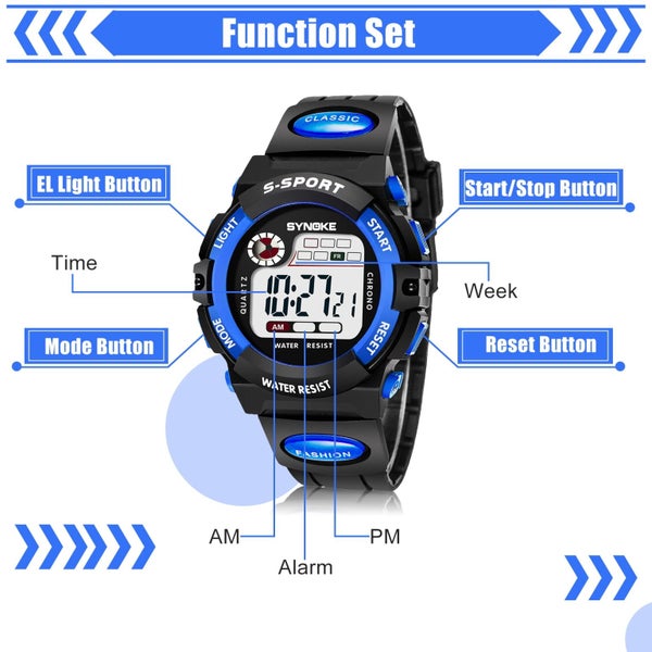 Kids Digital Sport Watch, Boys Girls Waterproof Sports Outdoor Watches, Chi Carousel 2