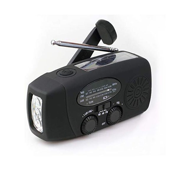 Hand Crank Self Powered Solar Emergency Radios With LED Flashlight -Black Carousel 5