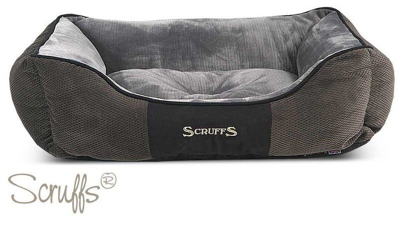 DOG BED SCRUFFS CHESTER BOX BED 90CM X 70CM GRAPHITE Carousel 1