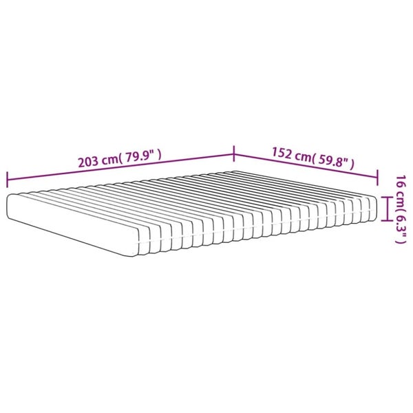 Queen Size Foam Mattress Medium Soft 153x203 Cm Titbpo Carousel 2