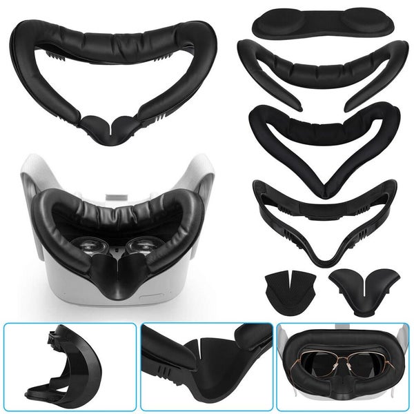 6IN1 Accessories Kit for Oculus Quest 2 VR Eye Face Cover Cushion PU Leathe Carousel 1