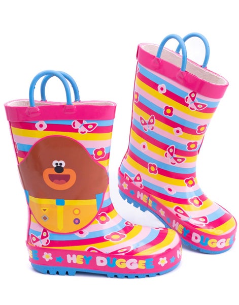 Hey Duggee Pink Wellington Boots with Handles (Girls) Carousel 1