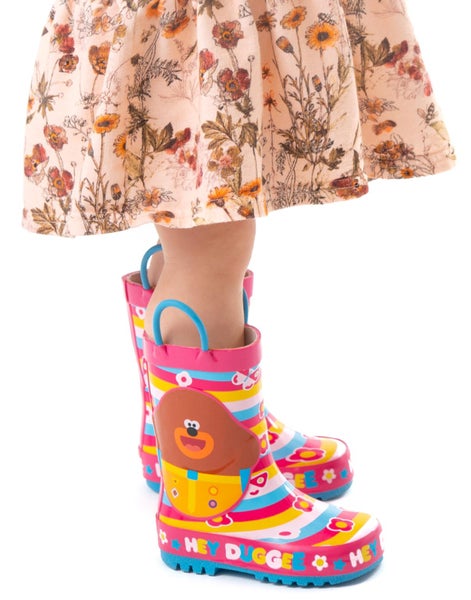 Hey Duggee Pink Wellington Boots with Handles (Girls) Carousel 2