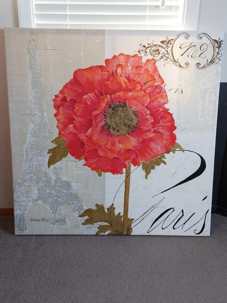 Beautiful Shabby Chic Canvas Painting by Kathryn White Carousel 1