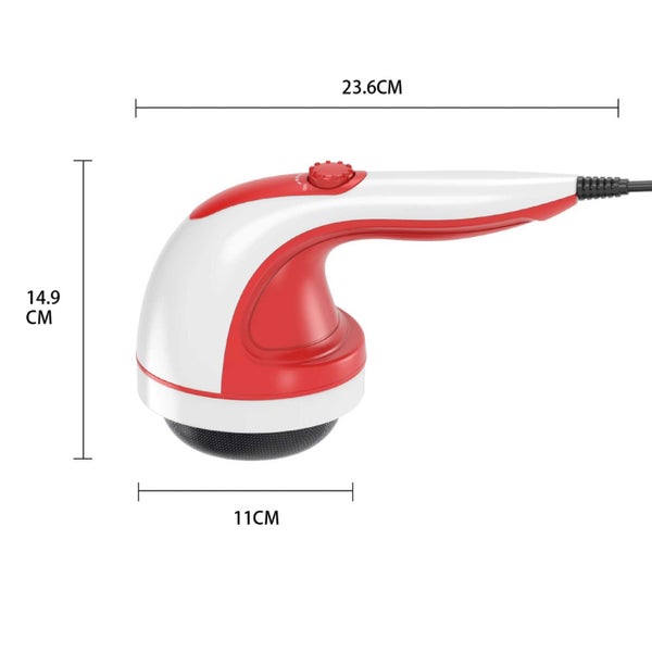Handheld Vibration Massager Red - 4 Interchangeable Heads Adjustable Speed Carousel 6