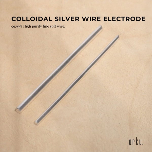 1x 8" Silver Rods 18 Gauge 99.99% High Purity Fine Soft Wire Colloidal Electrode Carousel 2