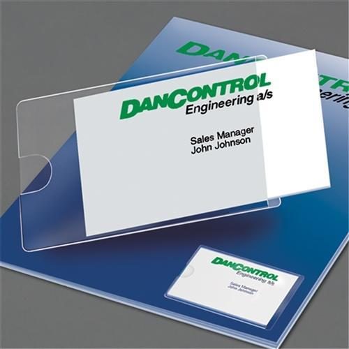 Self Adhesive Business Card Pockets - Side Opening x 10's Pack Carousel 2