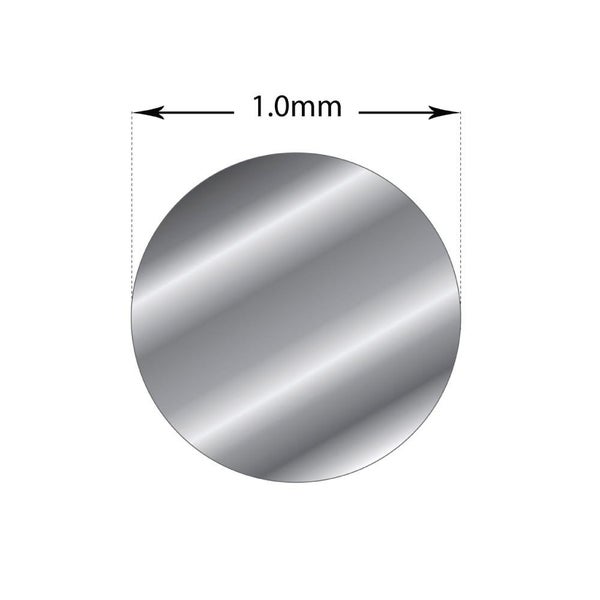 20cm Sterling Silver 1mm - Hard Wire Rod 18 Gauge Jewellery Craft Carousel 2