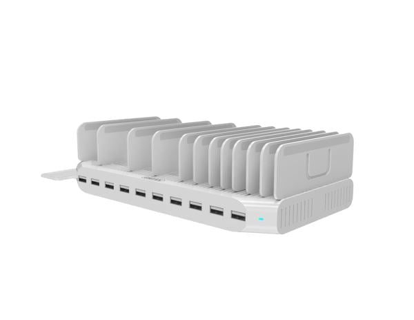 Unitek 10 Port USB Smart Charging Station, 10 Port 2.4A USB-A Carousel 4