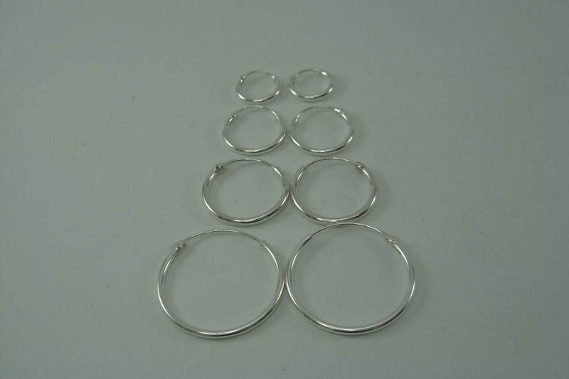 20mm | Plain Sleepers | unisex | Hoops | 925 Sterling Silver #659 Carousel 8