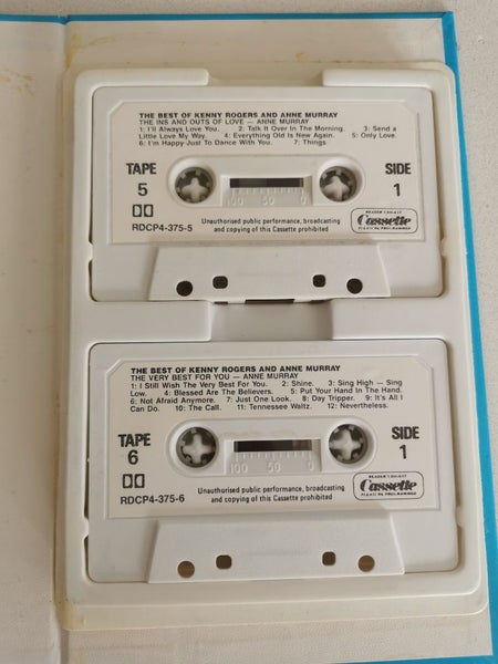 KENNY ROGERS & ANNE MURRAY 97 OF THE GREATEST HITS 6x CASSETTE TAPE BOXSET Carousel 7