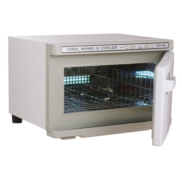 18L White UV Electric Towel Warmer Steriliser Cabinet Beauty Spa Heat Sanitiser Carousel 2