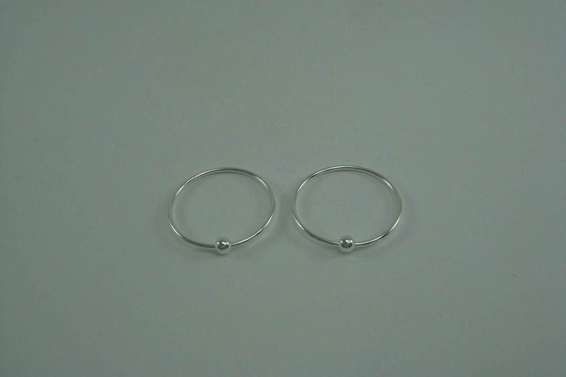 20mm | No Hinge Sleepers | 1ball | unisex | Hoops | 925 Sterling Silver #756 Carousel 1