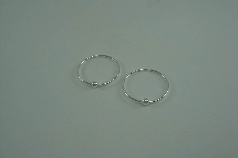 20mm | No Hinge Sleepers | 1ball | unisex | Hoops | 925 Sterling Silver #756 Carousel 2