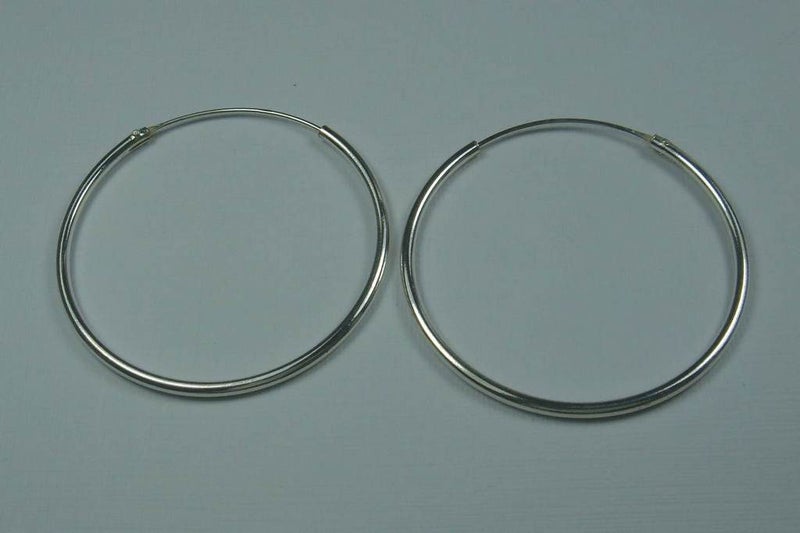 35mm | Plain hoops | Sleepers | 925 Sterling Silver #609 Carousel 1