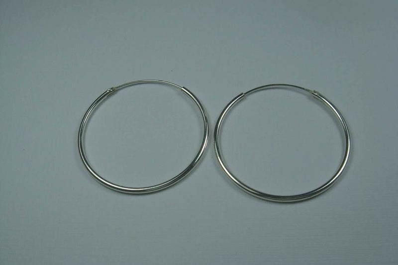 35mm | Plain hoops | Sleepers | 925 Sterling Silver #609 Carousel 2