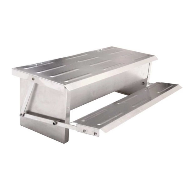 8L Automatic Chook Chicken Feeder Poultry Auto Treadle Aluminium Metal Coop Carousel 1