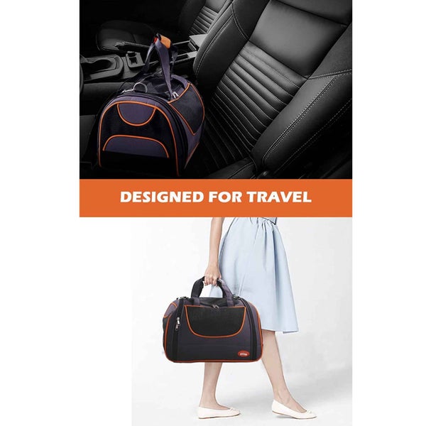 Pet Travel Bag Dog Cat Puppy Portable Foldable Carrier Large Shoulder Orange ... Carousel 2