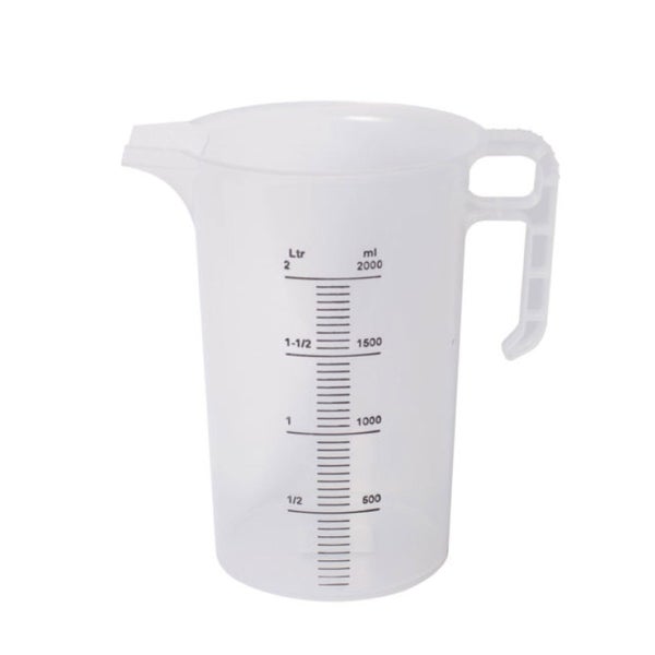 2L Measuring Jug Heavy Duty Clear Plastic Propylene Food Grade BPA 5 Pro-Jug Carousel 1