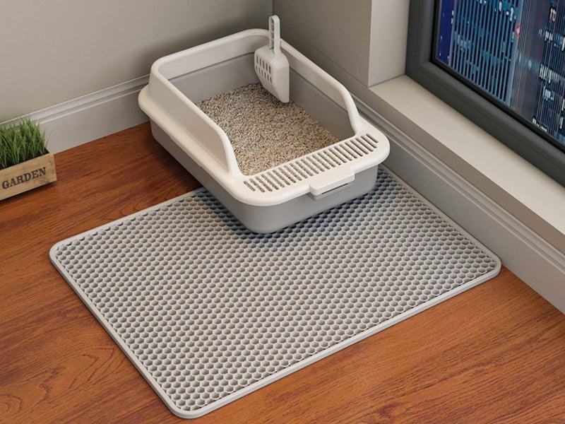 Cat Litter Mat Honeycomb Double Layer Cat Litter Trapping Mat Mat for Litter Box Carousel 1