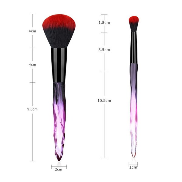 10-Pack Makeup Brush Eyeshadow Foudation Blush Brush Set -Blue Carousel 2