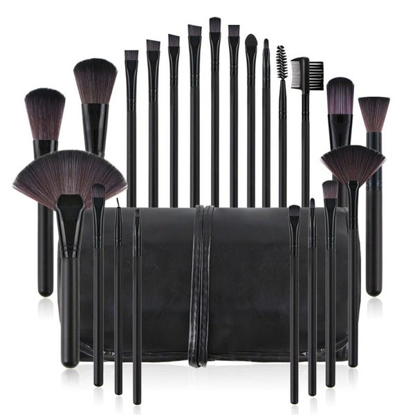 22 Pcs Makeup Brushes Set with Storage Bag -Black Carousel 1