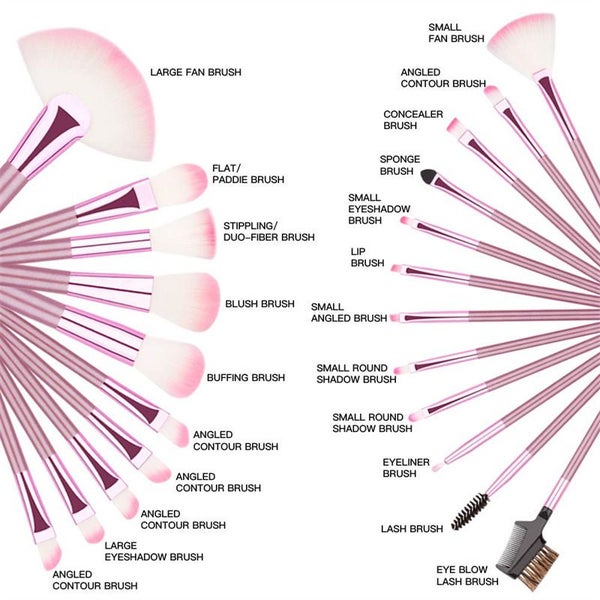 22 Pcs Makeup Brushes Set with Storage Bag -Black Carousel 2