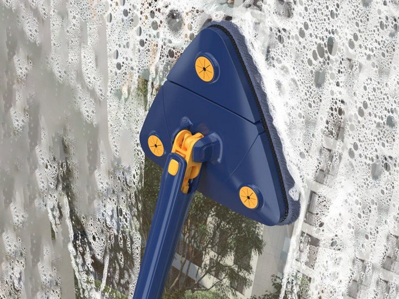 360 Degree Rotatable Triangle Cleaning Mop with 3 Cleaning Pads Carousel 6