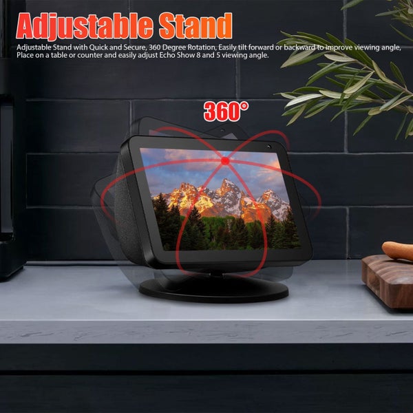 Desk Stand Fit for Echo Show 8 & 5, Adjustable Mount, Magnetic Anti-Slip Ba Carousel 2