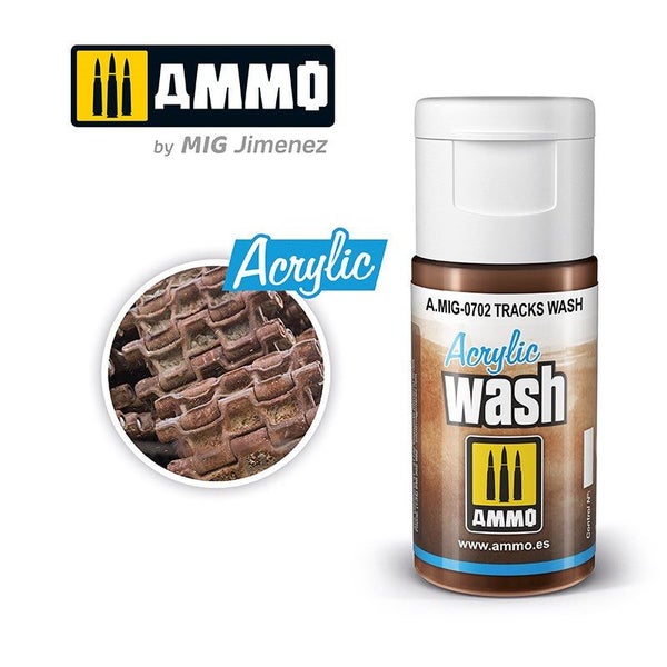 AMMO by Mig Jimenez 0702 Acrylic Filter Tracks Wash Carousel 1
