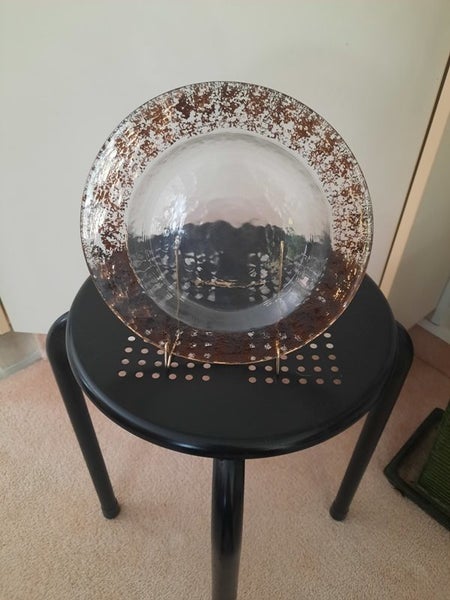 Prosecco Gold Foil Rim Glass Plate Carousel 1